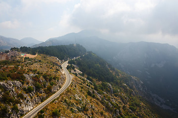 Image showing The mountain road in Montenegro.