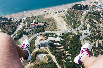 Image showing Hanging human feet over the Rafailovici
