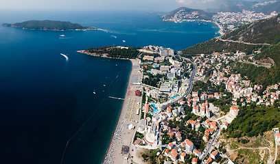 Image showing Montenegro, Rafailovici. view on sea beach