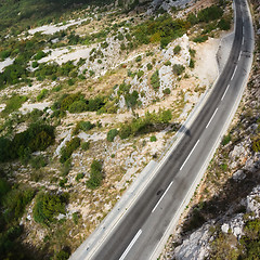 Image showing The mountain road in Montenegro.