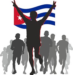 Image showing Winner with the Liberia flag