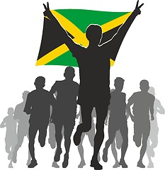 Image showing Athlete with the Jamaica