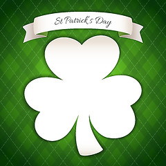 Image showing St Patricks Day Poster with Paper Clover