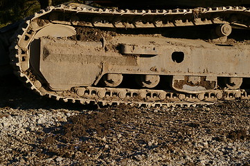 Image showing Bulldozer belt