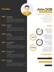 Image showing Contrast resume cv design 