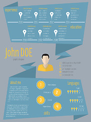 Image showing Modern resume cv origami style