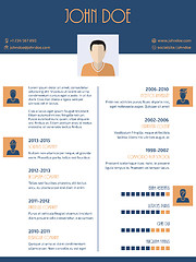 Image showing Flat style curriculum vitae resume design