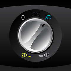 Image showing Analog light control gauge for automobiles