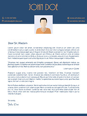 Image showing Flat style cover letter design