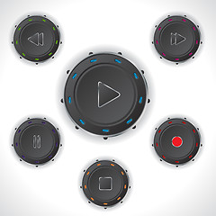 Image showing Cool audio controller push buttons