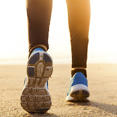 Image showing Beautiful woman running