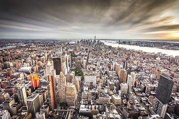 Image showing Top view of New York City