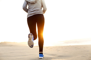 Image showing Beautiful woman running