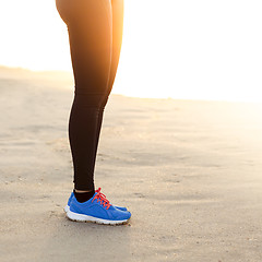 Image showing Beautiful woman running