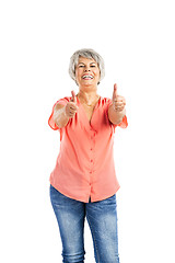 Image showing Positive old woman