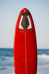 Image showing Red surfboard