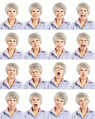 Image showing Elderly woman in differents moods