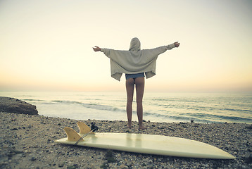 Image showing Surfer Girl