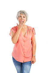 Image showing Surprised old woman