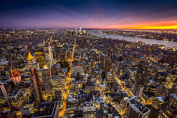 Image showing Top view of New York City