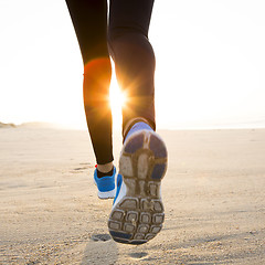 Image showing Beautiful woman running