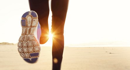 Image showing Beautiful woman running