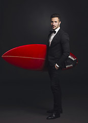 Image showing Business surf man