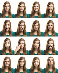 Image showing Multiple different expressions