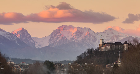 Image showing Panorama of Ljubljana, Slovenia, Europe.