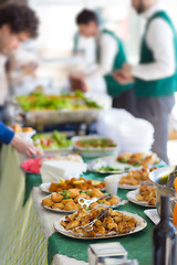 Image showing Banquet lunch break at conference meeting.