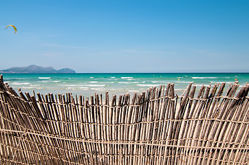 Image showing Short of a fence at the beach