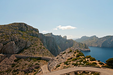 Image showing Winding road in mountains 