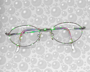 Image showing spectacles and bubbles