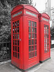 Image showing London telephone box