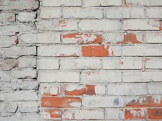 Image showing White brick wall