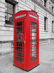 Image showing London telephone box