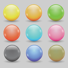 Image showing set of colored balls