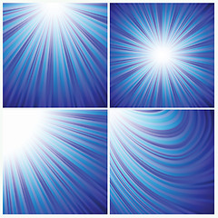 Image showing blue rays background