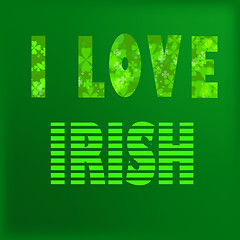 Image showing I love irish