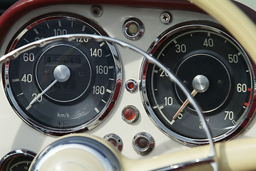 Image showing Instrument of classic car