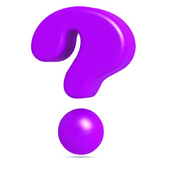 Image showing Purple question mark