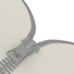 Image showing Isolated zipper