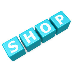 Image showing Shop blue puzzle