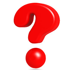 Image showing Red question mark