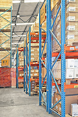 Image showing Shelves in warehouse