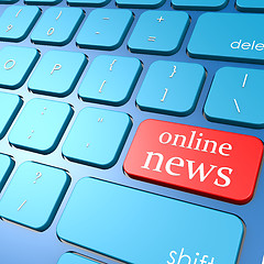 Image showing Online news keyboard