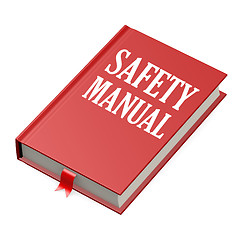 Image showing Isolated red book with safety manual