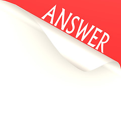 Image showing Answer word with white paper