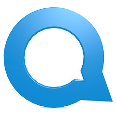 Image showing Speech bubble blue round