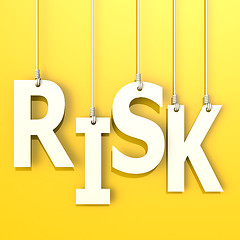 Image showing Risk word in orange background